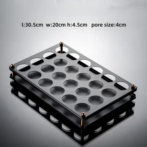 Bandeja de Servicio Moderna de Bambú, Tipo Soporte, Juego de Vasos Pequeños para Whisky, Espresso, Vino, Regalo para el Día del Padre - Product Image 5
