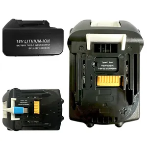 18V lithium battery with type-c 65W input/output port suitable for Makita electric tools replacement for Makita battery