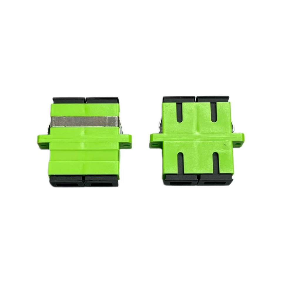 SM SC-APC Duplex Coupler Fiber Box Connector Green Fiber Optic Adapter ...