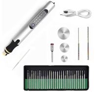 Kit de gravure électrique miniature sans fil Leader 38 en 1, outil rotatif portable pour la gravure sur bijoux, bois, métal, pierre, verre