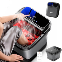 Spa Kaki Lipat Elektrik Dengan Pijat Roller Otomatis, Sterilisasi Cahaya Biru, Jet Gelembung, Suhu dan Timer yang Dapat Disesuaikan, Untuk Rumah
