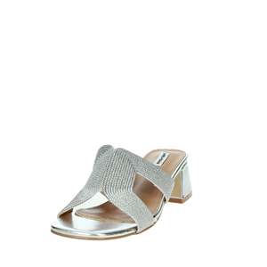Sandalias de Tacón para Mujer Mariella Burani, Plateadas Metálicas, Tacón Cuadrado, Estilo Slip-On - Product Image 6
