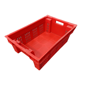 Wholesale Plastic Turnover Basket Plastic Transport Storage Crate For Fruits Vegetables And Meat