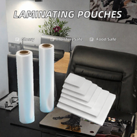 Pochettes de plastification souples brillantes A3/A4 en PET de qualité alimentaire, résistantes à l'humidité, pour documents, photos et emballages blister (papeterie)