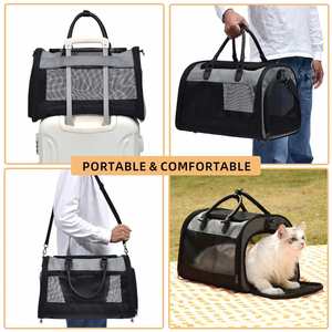 กระเป๋าใส่สัตว์เลี้ยงแบบพกพา ระบายอากาศได้ดี ทนทาน ป้องกันการกัด สำหรับแมว สุนัข ใช้เดินทางหรือใช้ในชีวิตประจำวัน - Product Image 4