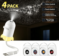 Lampe de projection USB ciel étoilé transfrontalière populaire, lumière d'ambiance romantique pour l'intérieur de voiture à commande sonore, veilleuse galaxie