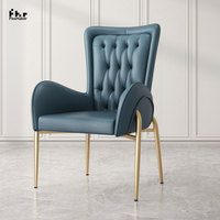 Chaises de salle à manger modernes en cuir écologique et confortables pour restaurant, chambre, supermarché, usage polyvalent