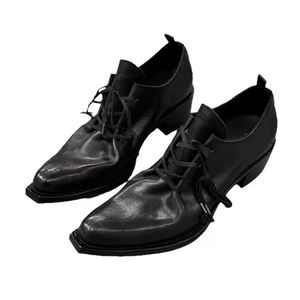 Zapatos Oxford de Vestir para Hombre, de Cuero Genuino Negro, con Punta Puntiaguda y Cordones, para Todas las Temporadas, con Suela de Goma, Duraderos y Elegantes - Product Image 2