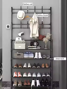 Organizador de zapatos independiente de 5 niveles, <span class=keywords><strong>perchero</strong></span>, ganchos desmontables para entrada, dormitorio, armario, para sala de estar, bolsa para zapatos y sombreros - Product Image 3
