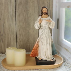 Productos en Stock, Estatuas Religiosas Católicas de Resina, Envío Gratuito, Joyería Cristiana, Estatua de la Divina Misericordia de Jesús de 5.9'' de Alto - Product Image 1
