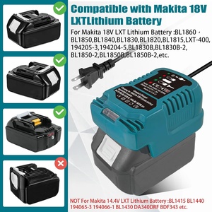 Cargador de Batería de Litio de 18 Voltios de Repuesto para Batería de Iones de Litio <span class=keywords><strong>Makita</strong></span> de 18 V BL1850 BL1860 <span class=keywords><strong>BL1430</strong></span> BL1830 Mini Cargador Compacto - Product Image 2