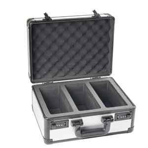 Boîte de rangement et de transport pour cartes de sport gradées, en aluminium, entièrement personnalisable, 3 rangées, colorée - Product Image 4