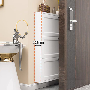 Đồ nội thất nhà siêu mỏng giày lưu trữ tủ giá thép Giày giá Tủ sắt tủ giày - Product Image 6