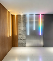 Panel de Pared WPC Floral Clásico Moderno, Impermeable, Ignífugo y Absorbente de Sonido, con Iluminación LED para Sala de Estar, Hotel y Comercio