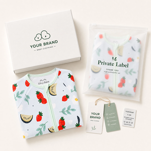 Pigiami in Viscosa <span class=keywords><strong>di</strong></span> Bambù Personalizzati all'Ingrosso, Tutina per Neonati in Bambù Organico con Doppia Cerniera, Abbigliamento per Bambini in Bambù - Product Image 4