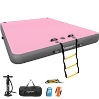 Bouée gonflable carrée pour piscine, lac et plage, avec sac de transport, idéale pour la famille et le bronzage