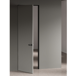 <span class=keywords><strong>Porte</strong></span> intérieure moderne en bois massif plaqué noir avec charnières dissimulées pour appartement secret - Product Image 3