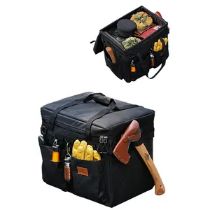 حقيبة تخزين للتخييم حقيبة أدوات للتخييم منظم أدوات الطبخ حقيبة لتنظيم الأشياء حقيبة يد مزودة بحزام كتف مخصصة لمعدات التخييم
