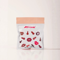 Kit de Maquillage KS-ONE : Ensemble Rouge à Lèvres et Gloss Effet Miroir en Forme de Gourde, avec Petit Pendentif Mignon, Taille Standard, Waterproof, à Base de Plantes