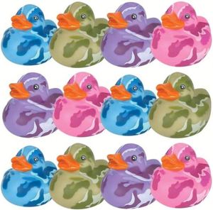 Patitos de Goma de Camuflaje de 2 Pulgadas con Logotipo Personalizado, Novedad al por Mayor, Docena Surtida - Product Image 3