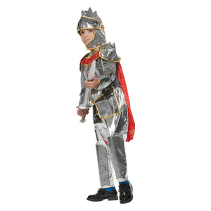 Costume de chevalier argenté pour garçon et enfant, Costume de guerrier courageux européen, déguisement de carnaval d'halloween, déguisement - Product Image 5