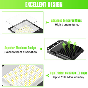 ไฟสปอร์ตไลท์ LED 300W สำหรับงานภายนอกอาคารหรือสวน  ความสว่างสูง ผลิตในสหรัฐอเมริกา - Product Image 4