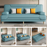 Sofá Cama Plegable de Cuero Sintético Antiarañazos para Gatos, de Doble Propósito para Sala de Estar, Apartamento o Familia Pequeña, Estilo Simple y Moderno