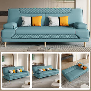 Divano Letto Pieghevole in Pelle con Funzione Antigraffio per Gatti, Semplice e Moderno, per Piccoli Appartamenti e Soggiorni Familiari - Product Image 2