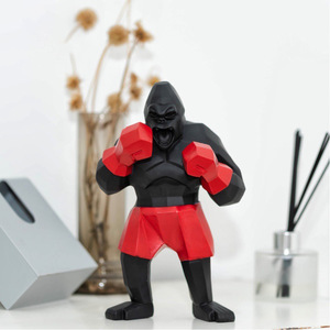 Personaje de dibujos animados deportes peso pesado gran gorila artesanía de resina para la decoración de la sala de estar - Product Image 5