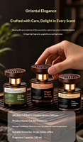 Diffuseur de parfum pour voiture de style zen oriental, diffuseur d'arômes automobile à couvercle en bois sculpté, parfum de thé longue durée