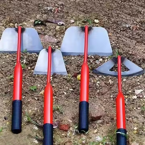 9cm Multi-purpose Red <b>Iron</b> Tip Steel Handle Easy Hand for Backyard Weeding and Soil Loosening - Product Image 2