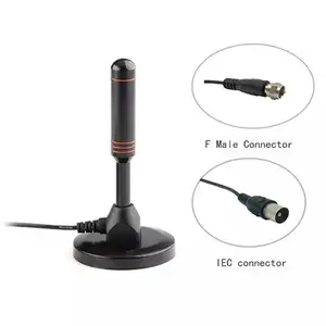 Antenne de télévision numérique VHF UHF HD à base magnétique amplifiée DVB-T2 DTMB 1080P intérieur à gain élevé