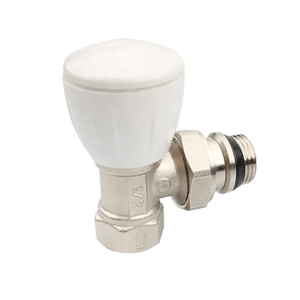 Válvula de radiador manual en ángulo con interfaz sellada niquelada para conectar el radiador de calefacción de tubería de plástico de aluminio - Product Image 5