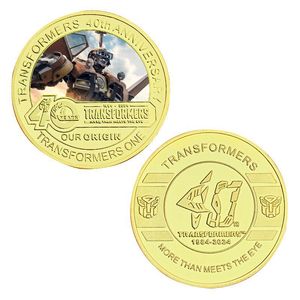 5 Monedas Conmemorativas de Metal con Diseño de Transformers, Temática de Películas Americanas, Bumblebee, Monedas de Oro, Colección Conmemorativa - Product Image 3