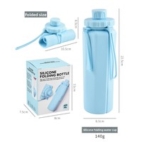 Gourde pliable en silicone pour sports de plein air, grande capacité, compacte et peu encombrante