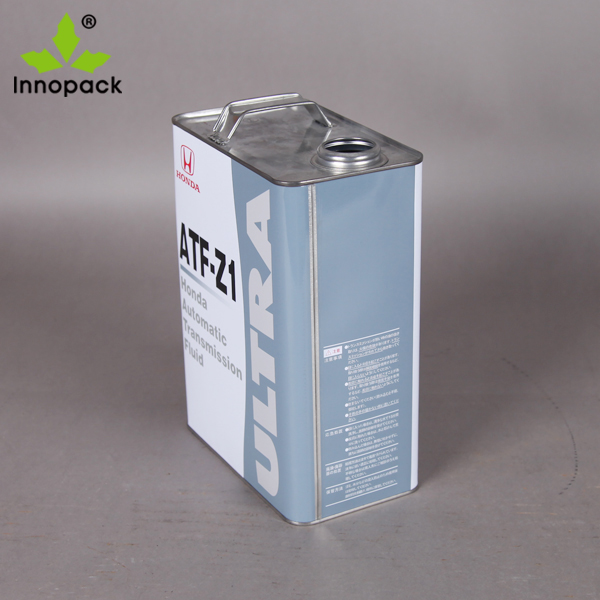 4Liter Metal Tin Can Motor Oil Engine Oil Container Factory Hot-selling Tin Can Oil Parts Image 3