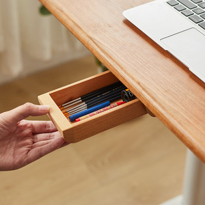 Bamboo Under-Table Hidden <strong>Drawer</strong> Storage Box <strong>Desk</strong>, <strong>Desk</strong> Study Stationery Storage Box and Tool Storage - Product Image 4