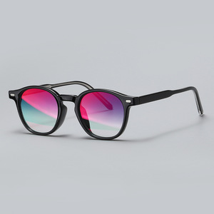 Lunettes de soleil rondes JIMEI à monture intégrale, verres dégradés, protection UV 100%, logo personnalisé, style rétro unisexe pour adultes - Product Image 5