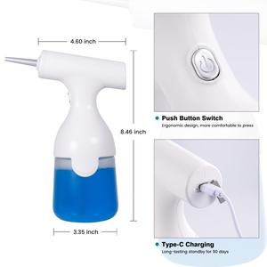 Distributeur de savon mousse électrique intelligent rechargeable 350 ml/11,8 oz, buse réglable, fixation murale, bouteille de savon moussant rechargeable - Product Image 6