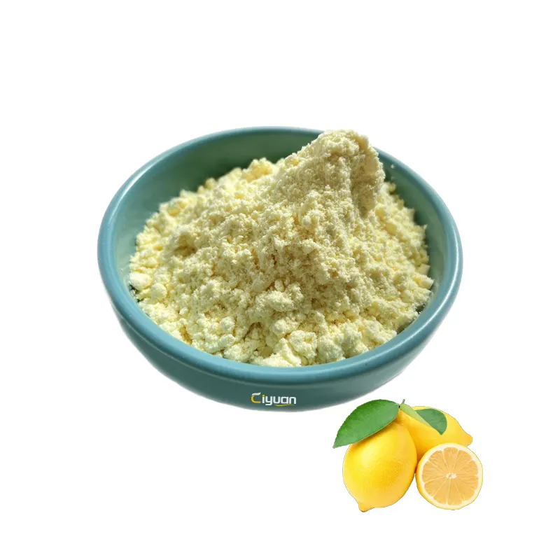 ISO Pabrik Bubuk Jus Lemon Semprot Pengeringan Bubuk Lemon dan Bubuk Jus Buah Lemon Kaya Akan VC