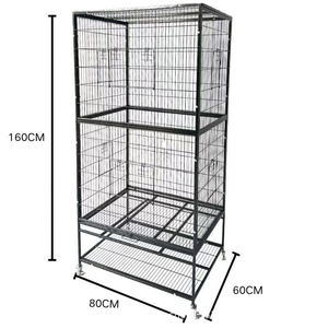 Lồng chim sắt rèn lớn có cửa trượt phía trước & giá đỡ có thể tháo rời dành cho vẹt, chim cockatiel, lồng chim sắt cho thú cưng - Product Image 4