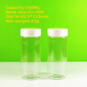 150Ml plastic PET jar with screw cap