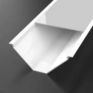 45*45 60*60mm grande taille LED bande profilé d'<span class=keywords><strong>angle</strong></span> en aluminium couverture laiteuse <span class=keywords><strong>armoire</strong></span> profilé d'<span class=keywords><strong>angle</strong></span> noir à <span class=keywords><strong>Angle</strong></span> droit - Product Image 2