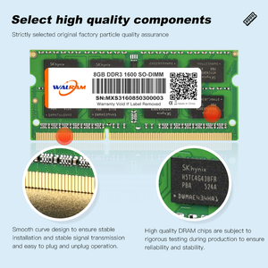 Walram Ddr3 8Gb 1600Mhz <span class=keywords><strong>Ram</strong></span> Geheugen Betrouwbare <span class=keywords><strong>Upgrade</strong></span> Voor Desktops & Laptops Ecc Functie Bulkverpakte Voorraad Beschikbaar - Product Image 4