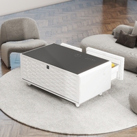 Meubles intelligents pour la maison moderne, table basse intelligente avec réfrigérateur-congélateur intégré de 93 L, ports USB, charge sans fil, écran tactile