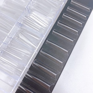 500 unids/bolsa medio cuadrado Tiempo Claro <span class=keywords><strong>XXL</strong></span> XXXL Tapered curva C recto ataúd puntas de uñas - Product Image 4