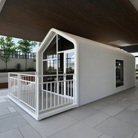 Maison de conteneur respirante modulaire à ossature en acier préfabriquée moderne, panneau sandwich triangulaire, villa, bureau, bâtiment