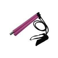 Bâton de Pilates réglable en mousse durable pour exercices de yoga, portable, avec bande de résistance