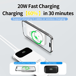5000 mAh 20 Wát không dây từ ngân hàng điện cho <span class=keywords><strong>iPhone</strong></span> PowerBank 5000 mAh sạc nhanh điện thoại di động pin sạc - Product Image 5