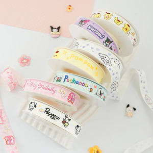 Kuromi Ribbons Grosgrain Printed Cartoon Adhesive For Gift Wrapping Diy Decor - Product Image 1